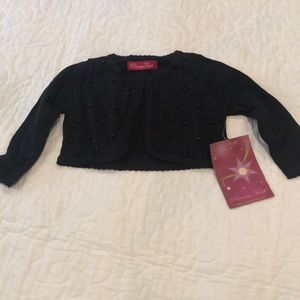 Princess Faith black pearl detailing bolero